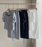 Milia Heartneck Puff Short Sleeve Jacket