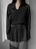 Cashmere wool diagonal knit vest