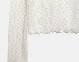 Sidu Small Flower Wave Long Sleeve T-Shirt