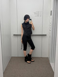 SHIRRING SKIRT-LAYERED PANTS