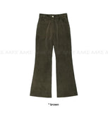 CURVED CORDUROY BOOTCUT PANTS