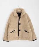 Bellon Reversible Leather Suede Fleece Mustang - Wool 50