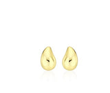 Champagne Full Moon Silver Mary Bowl Earrings