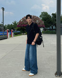 Three linen collar knit