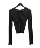 T-Din Twisted V-Neck Tee