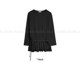 (Brushed) FRILL STRAP LONGSLEEVE