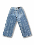 Tie dyed Light Blue Wide Jeans