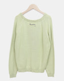 Doan Back Point Lettering V-neck Knit Cardigan