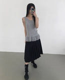 FRILL LAYERED SLEEVELESS