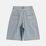 Ruto embroidery Bermuda denim pants