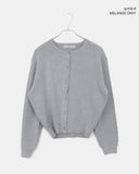Pimu Basic Round Neck Loose Fit Long Sleeve Knit Cardigan
