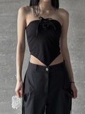 Rose shirring halter top