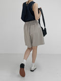 Seed Cotton Banding Bermuda Pants