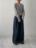 Alpha button V-neck loose fit knit