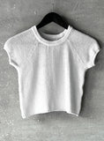 Popu Summer Knit Short Sleeve T-shirt