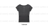 BACK BUTTON SLIT TEE
