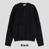 Rubin Cable Henley Neck Knit