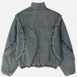 Kud cut denim padded jumper