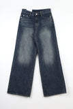 Incision line wide denim