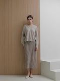 [Premium] Whole Garment Dust V-Neck Knit