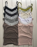 Curren Lace Ribbed Sleeveless