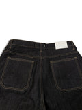 Semi-Wide Fit Indigo Dark Blue Black Denim Pants