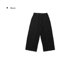 Luo Stitch Pintuck Pocket Wide Cotton Pants