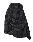 Asymmetrical Draped Layered Skirt