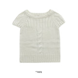 (WOOL) SHORT SLEEVE KNIT