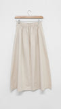 Lovey pin tuck cotton banding long skirt