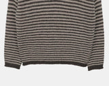 [MADE] Aeon Stripe Henley Neck Button Knit