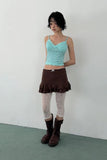 PUNCHING FRILL MINI SKIRT