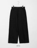 [BAONHAUS] Boled Cargo Wide Cotton Pants