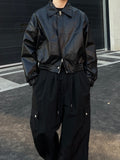 Glossy Crop Collar Jacket