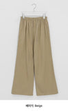 [BAONHAUS] Denin Cotton Semi-Bootcut Pants