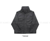 (WOOL) HIGH-NECK HALF COAT