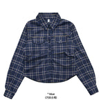 (Brushed) CHECK SHIRRING SH