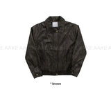 SHEEN LEATHER JUMPER