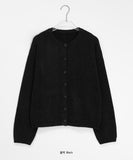 Roheki Basic Round Wool Knit Cardigan