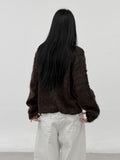 Texel Hairy Fur Cardigan