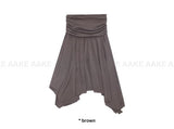 SHIRRING UNBALANCE SKIRT