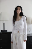 Bibi halter shirring tee