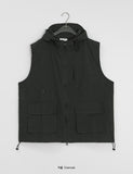 [Unisex] iie Pocket Nylon Hooded Vest