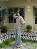 Kuje Tin Washing Light Blue Wide Denim