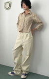 NATURAL CHECK 3/4 SHIRT