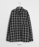 [BAONHAUS] Momu Vintage Check Pocket Boxy Shirt