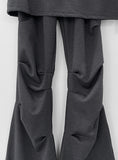 Sahel Brushed Two-Way Shirring Skirt Pants