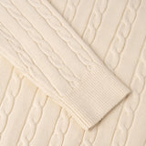 Rich cable V-neck knitwear
