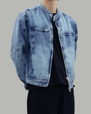 Biker Washed Denim Jacket