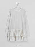 [BAONHAUS] Kineko Tiered Frill Lace Layered T-shirt